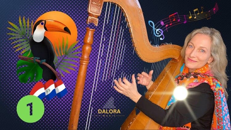 Tocar Arpa Paraguaya, Paraguayan Harp, Paraguayische Harfe 1