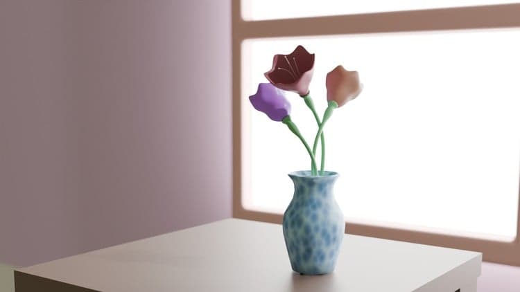 Mini Blender Tutorial ,Flower Pot in  30 minutes