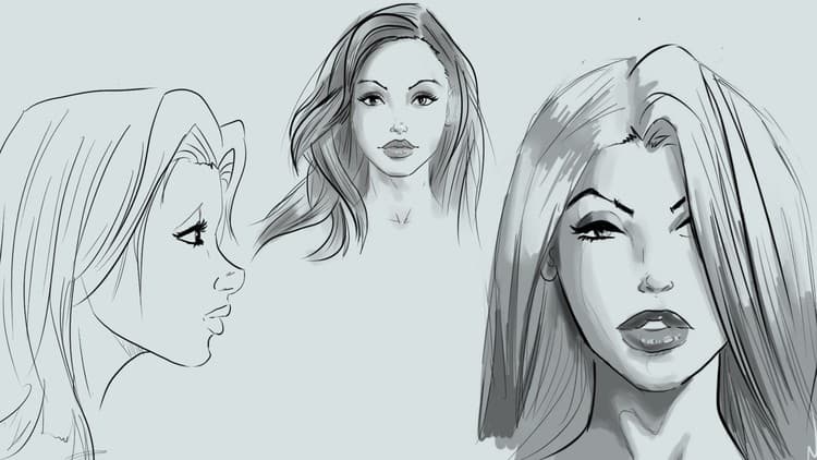 Learn to Draw Pretty Faces for Comic Books