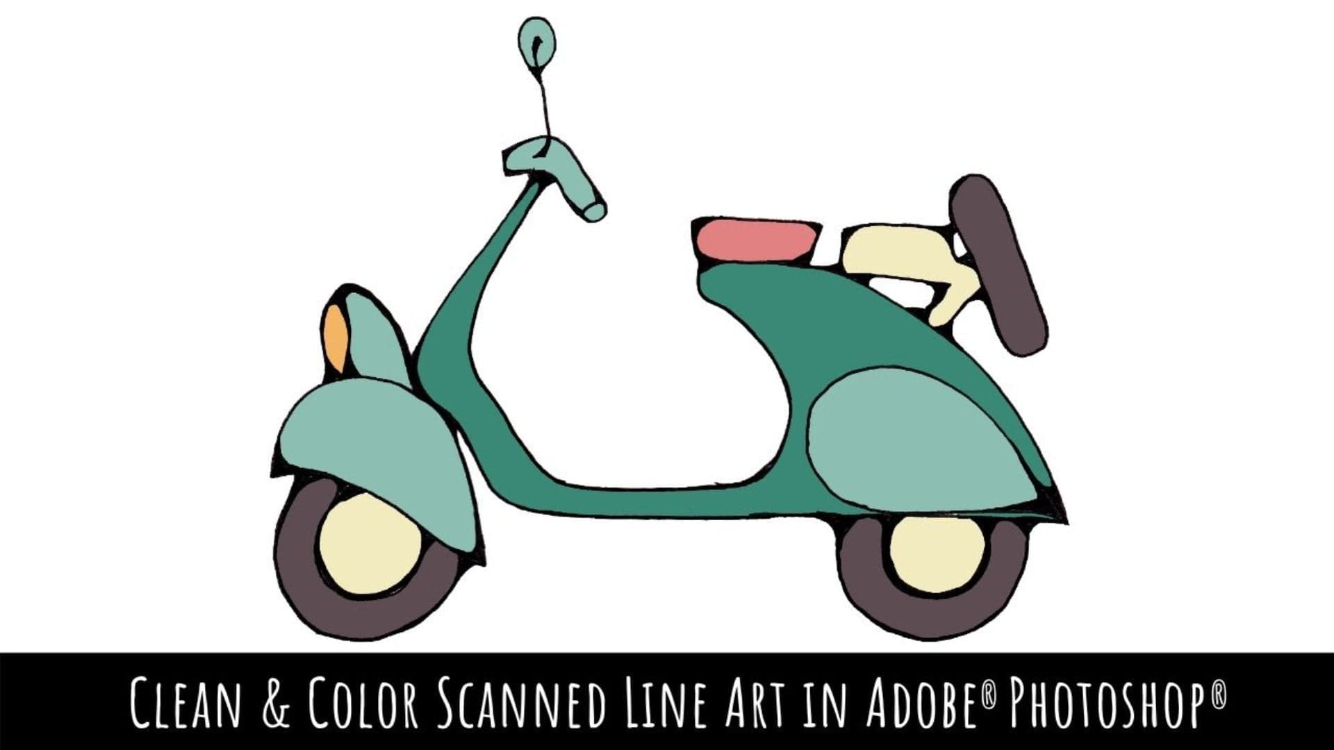 Clean & Color Scanned Line Art in Adobe Photoshop - A Graphic Design for Lunch™ Class