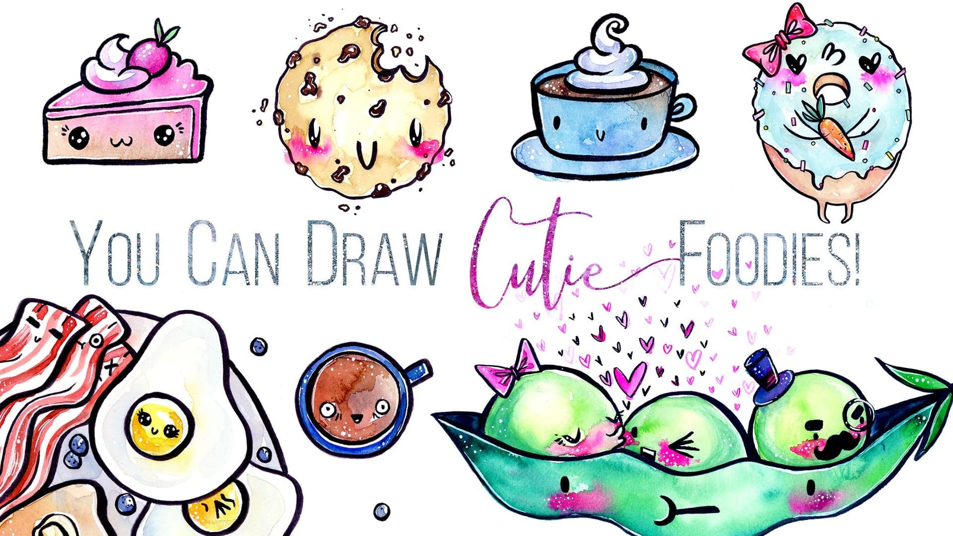 You Can Draw Cute Foods! In 2 Simple Steps / Learn Drawing for Beginners