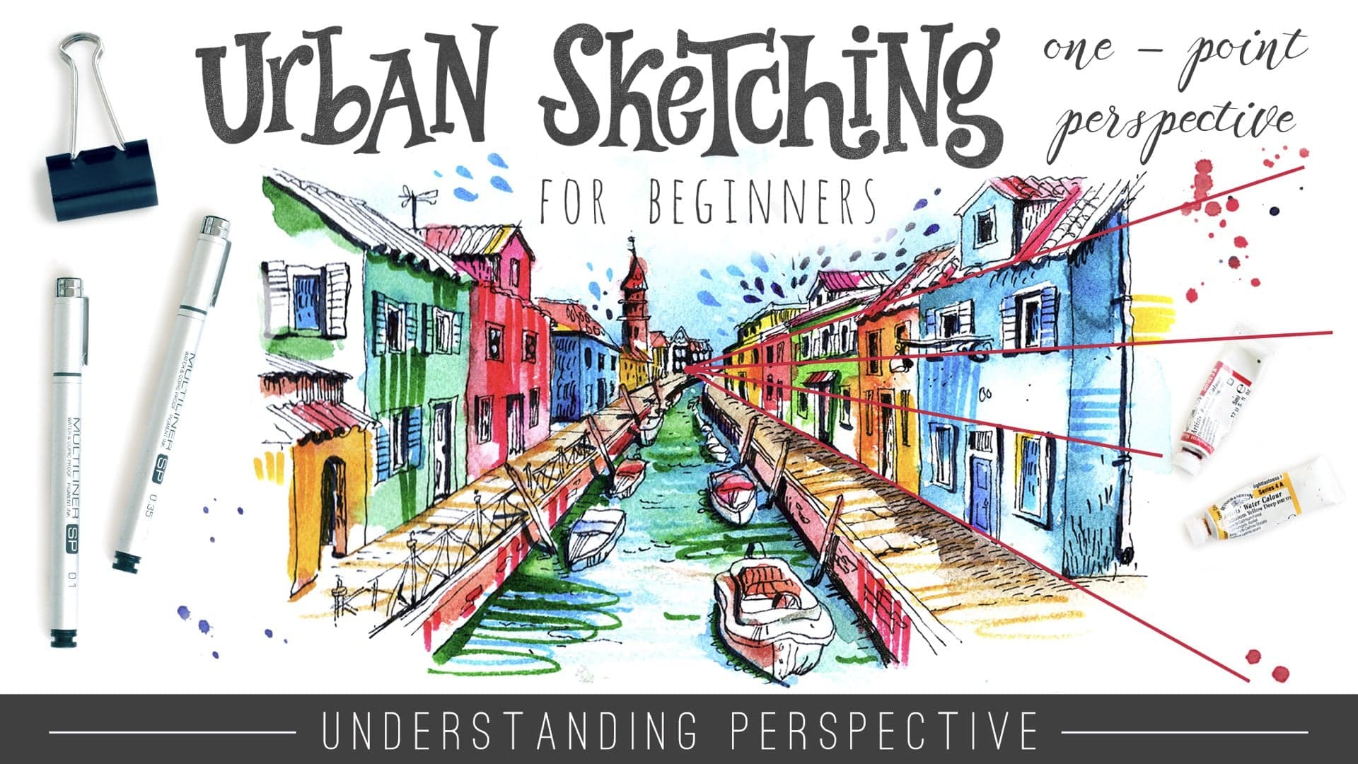 Urban Sketching for Beginners: One - Point Perspective