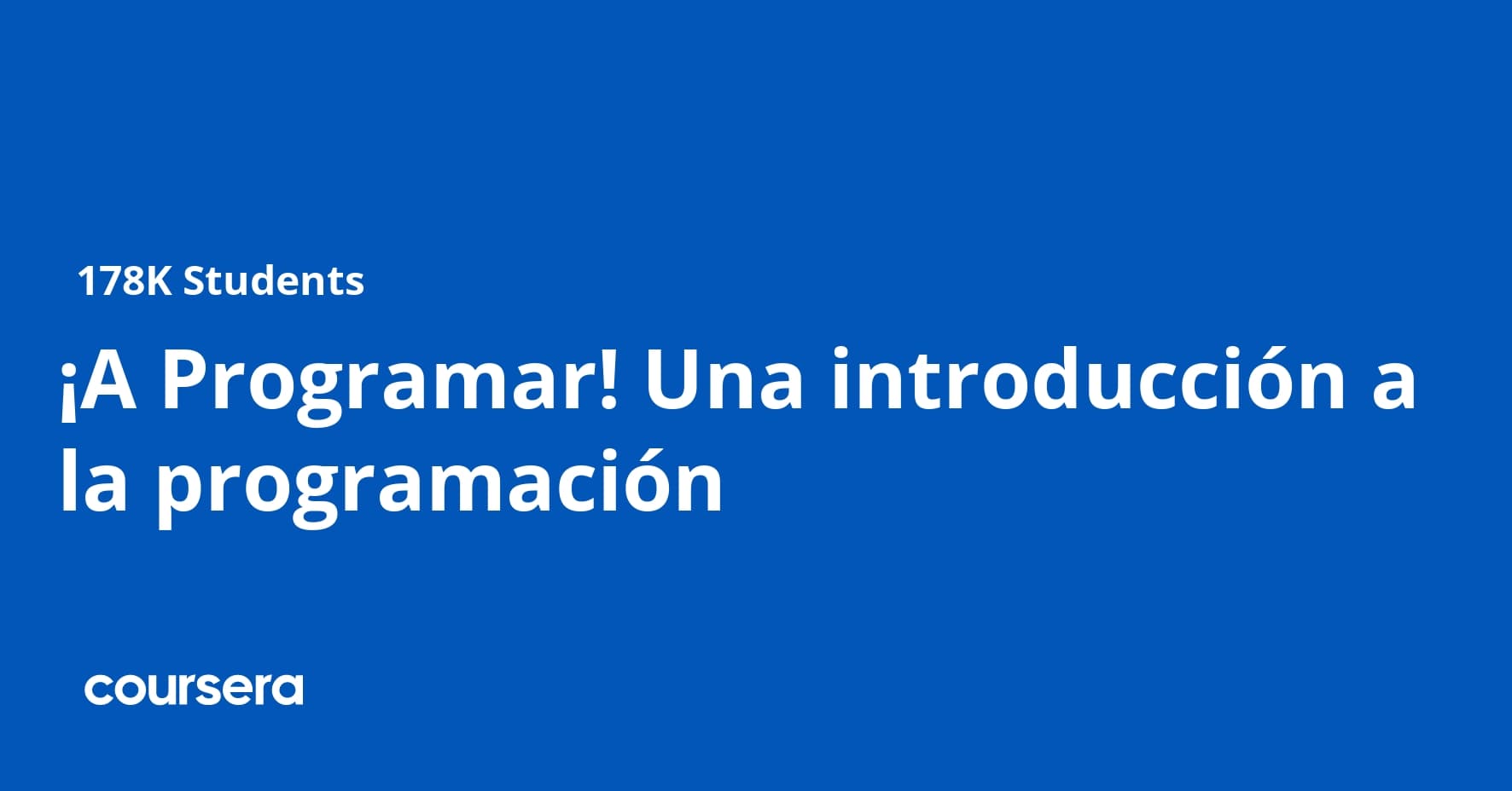 ¡A Programar! Una introducción a la programación