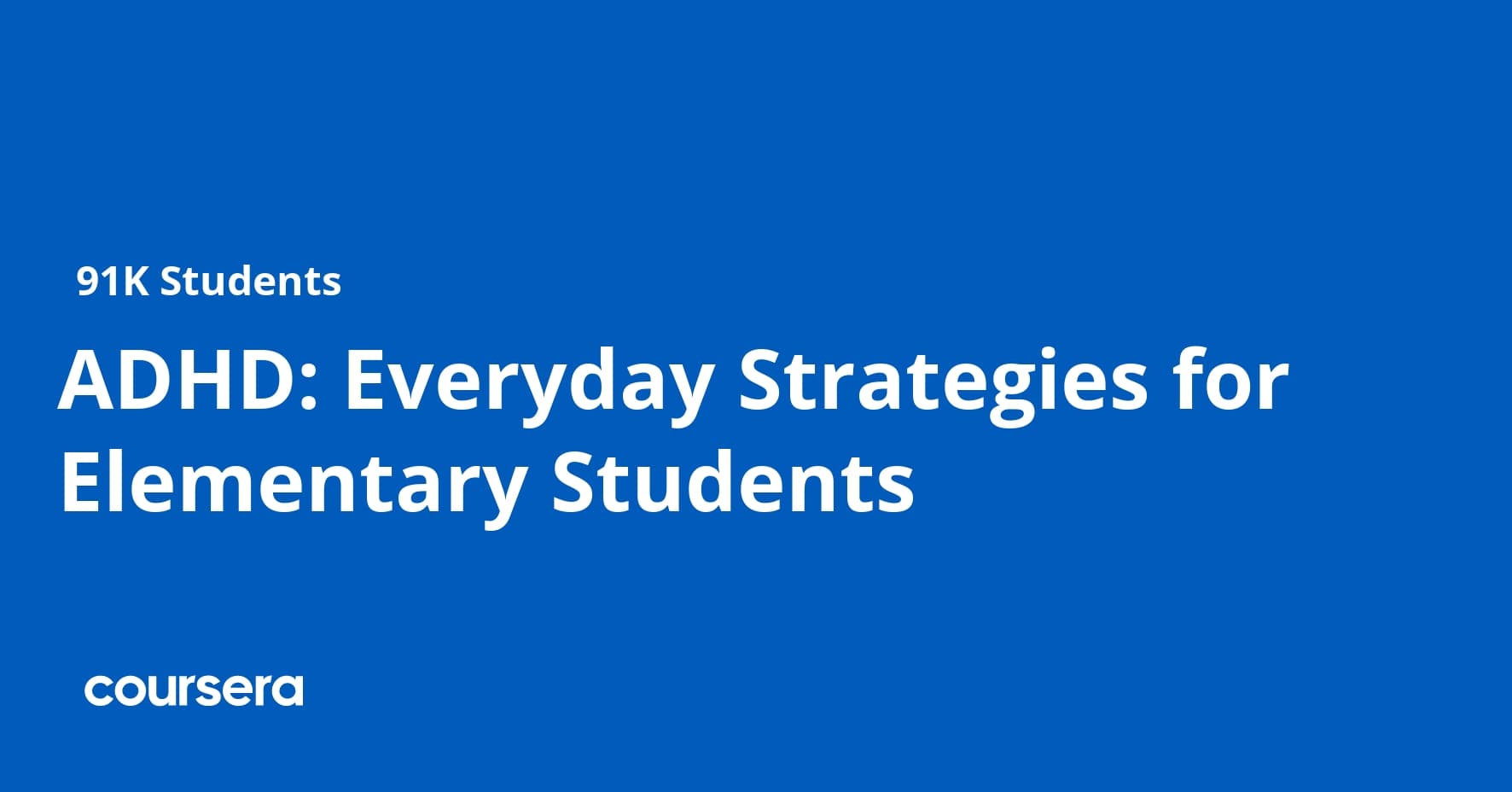 ADHD: Everyday Strategies for Elementary Students