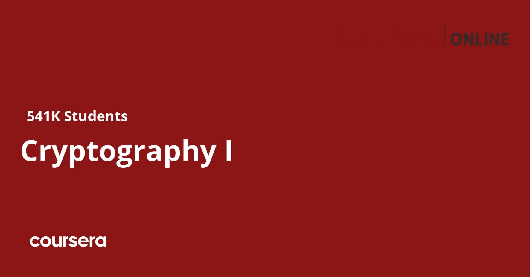 Cryptography I