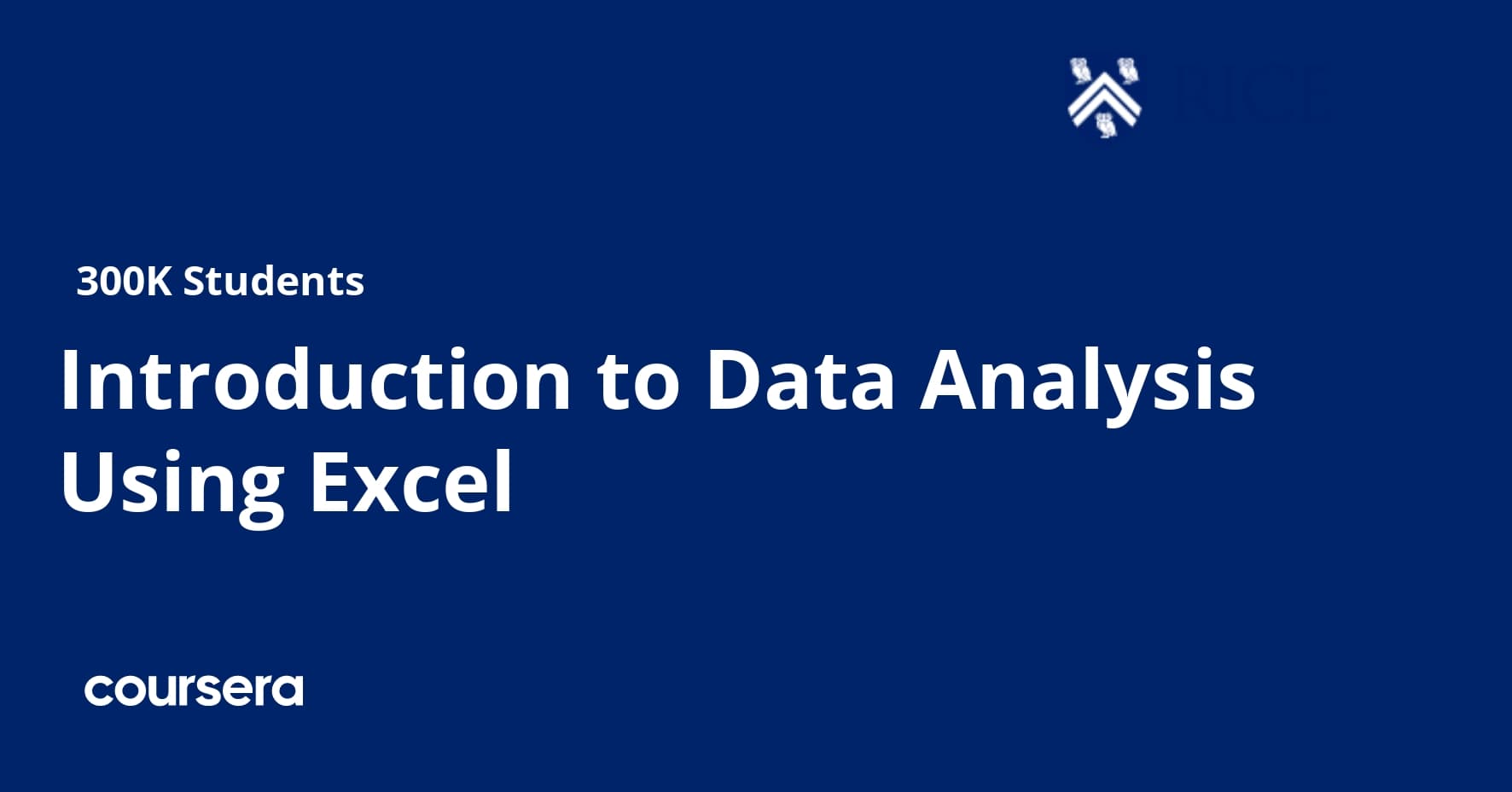 Introduction to Data Analysis Using Excel