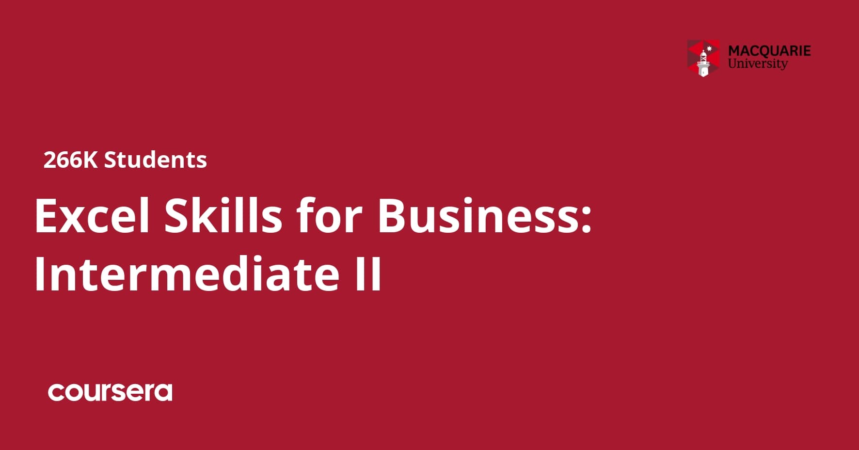 Excel Skills for Business: Intermediate II