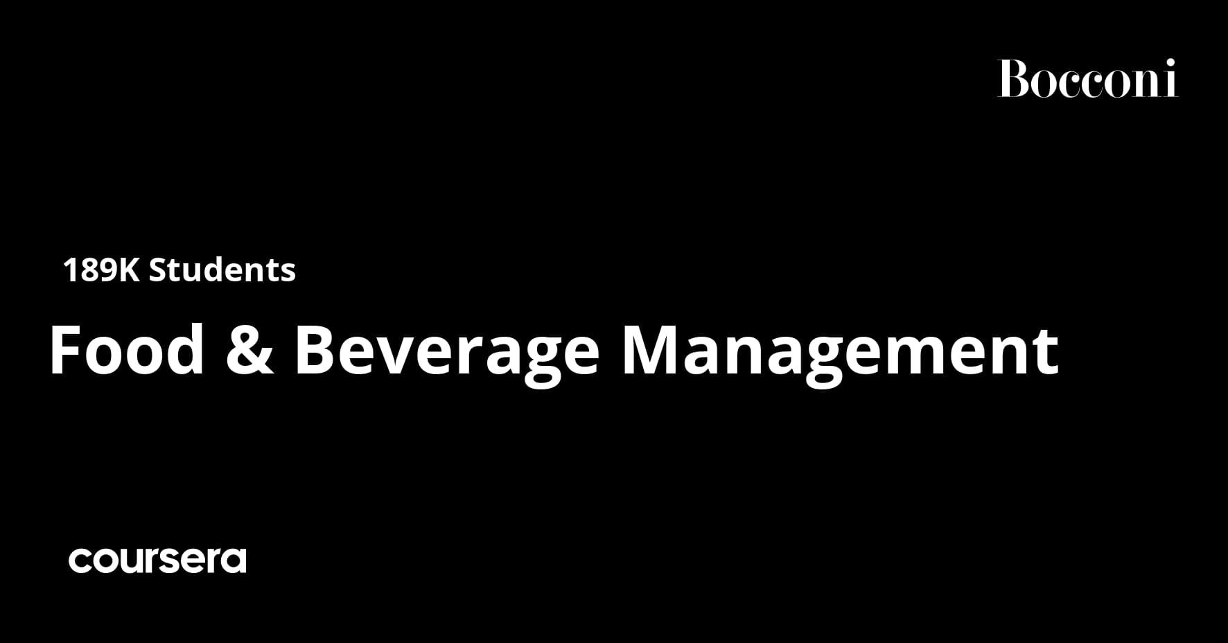 Food & Beverage Management