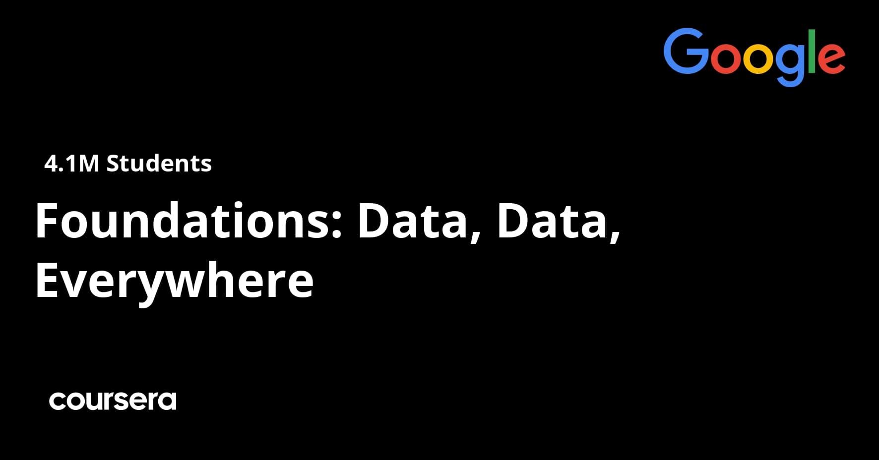 Foundations: Data, Data, Everywhere