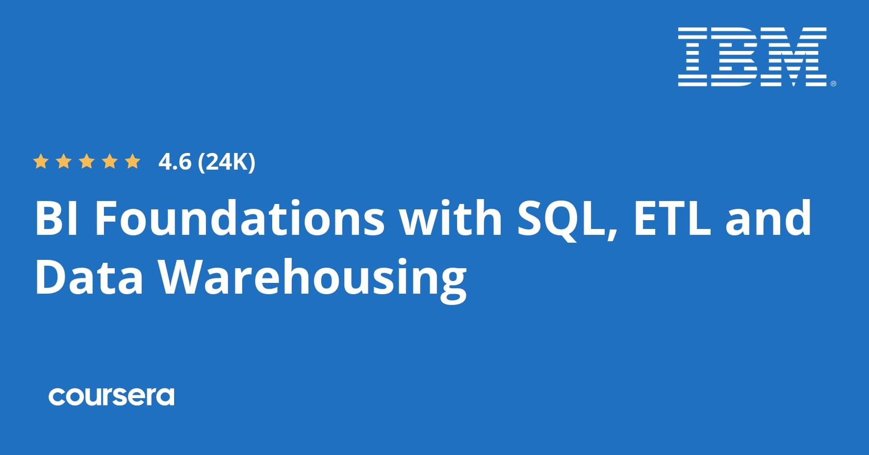 BI Foundations with SQL, ETL and Data Warehousing