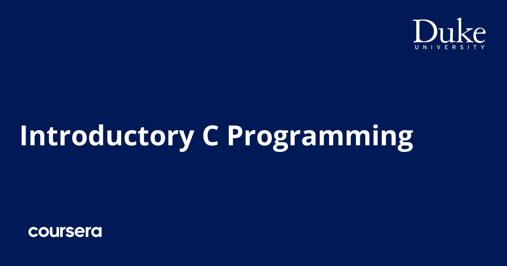 Introductory C Programming
