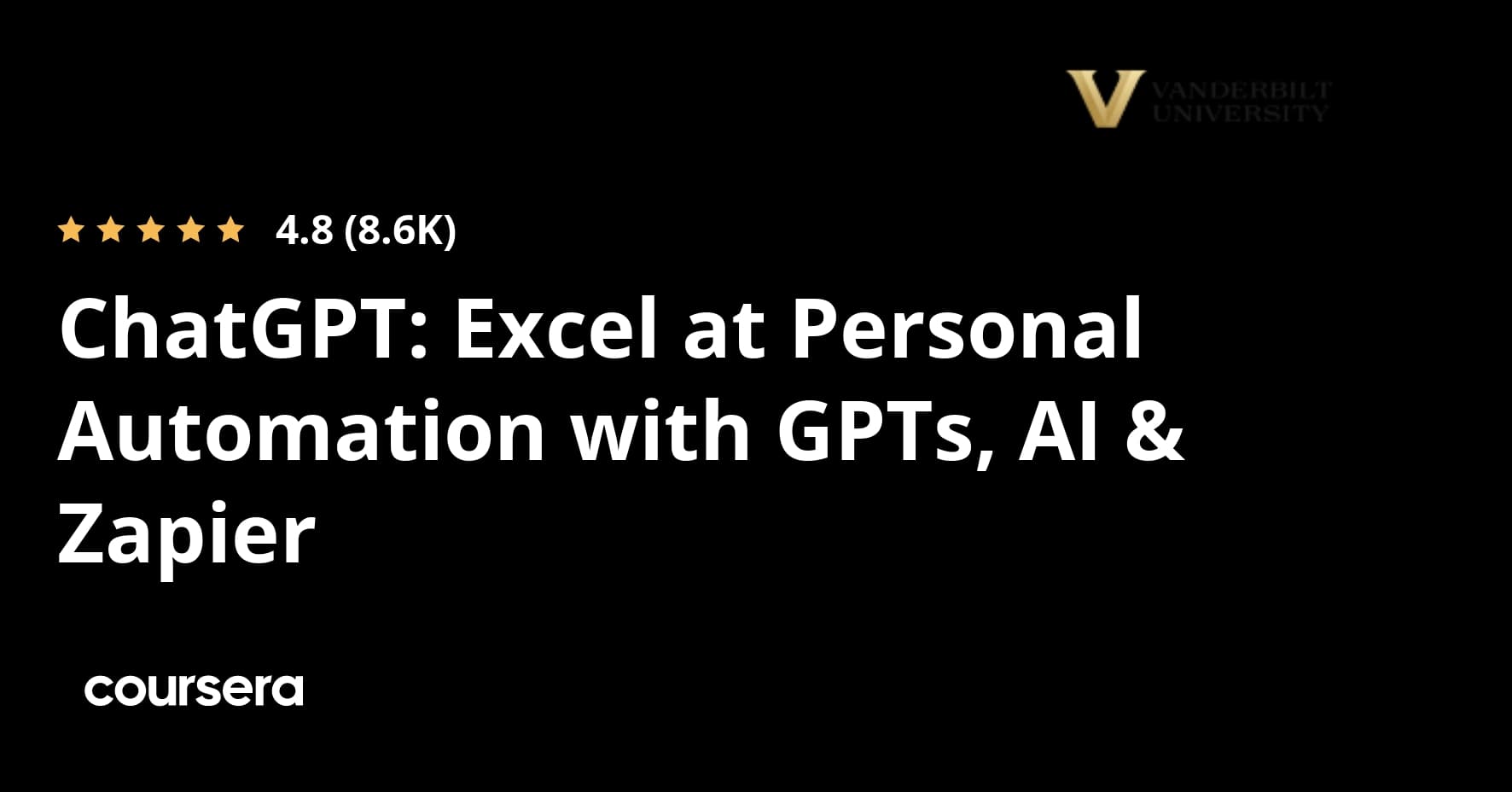 ChatGPT: Excel at Personal Automation with GPTs, AI & Zapier