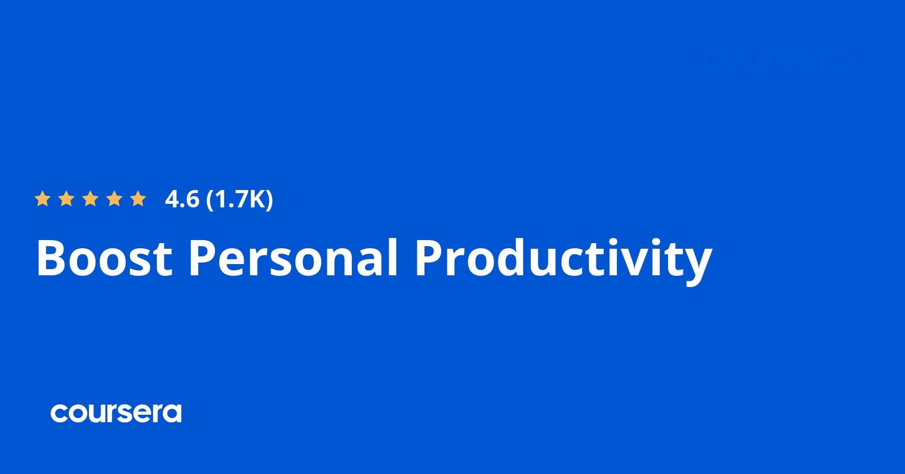 Boost Personal Productivity