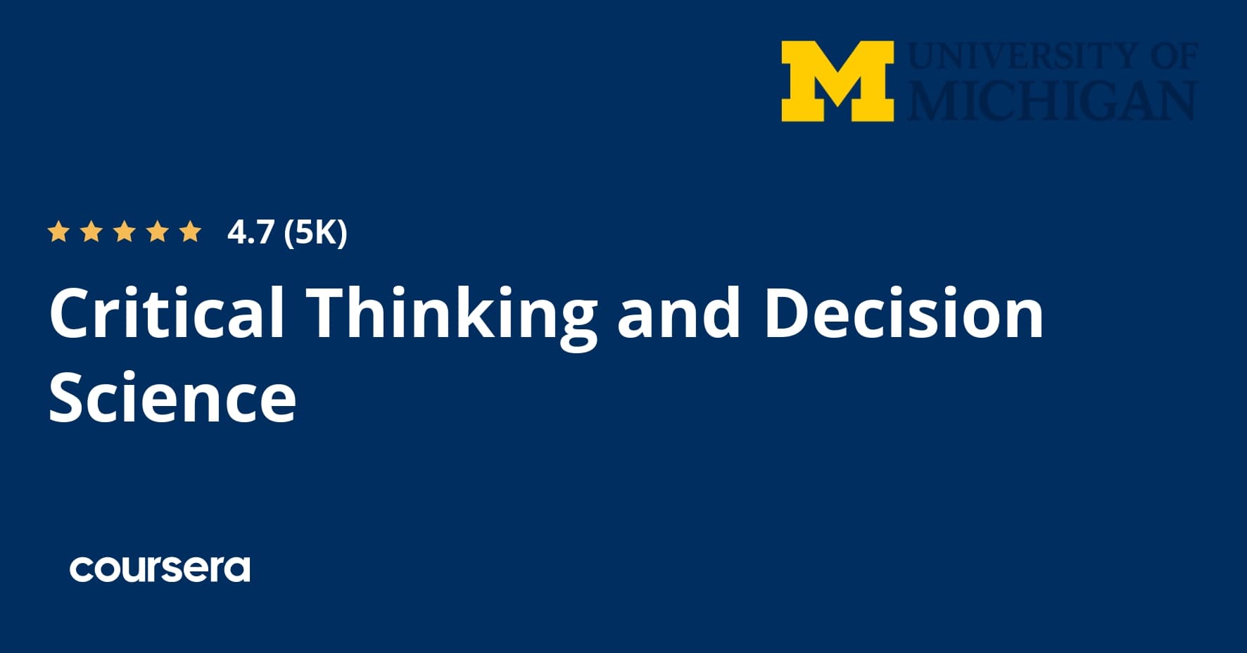 Critical Thinking and Decision Science