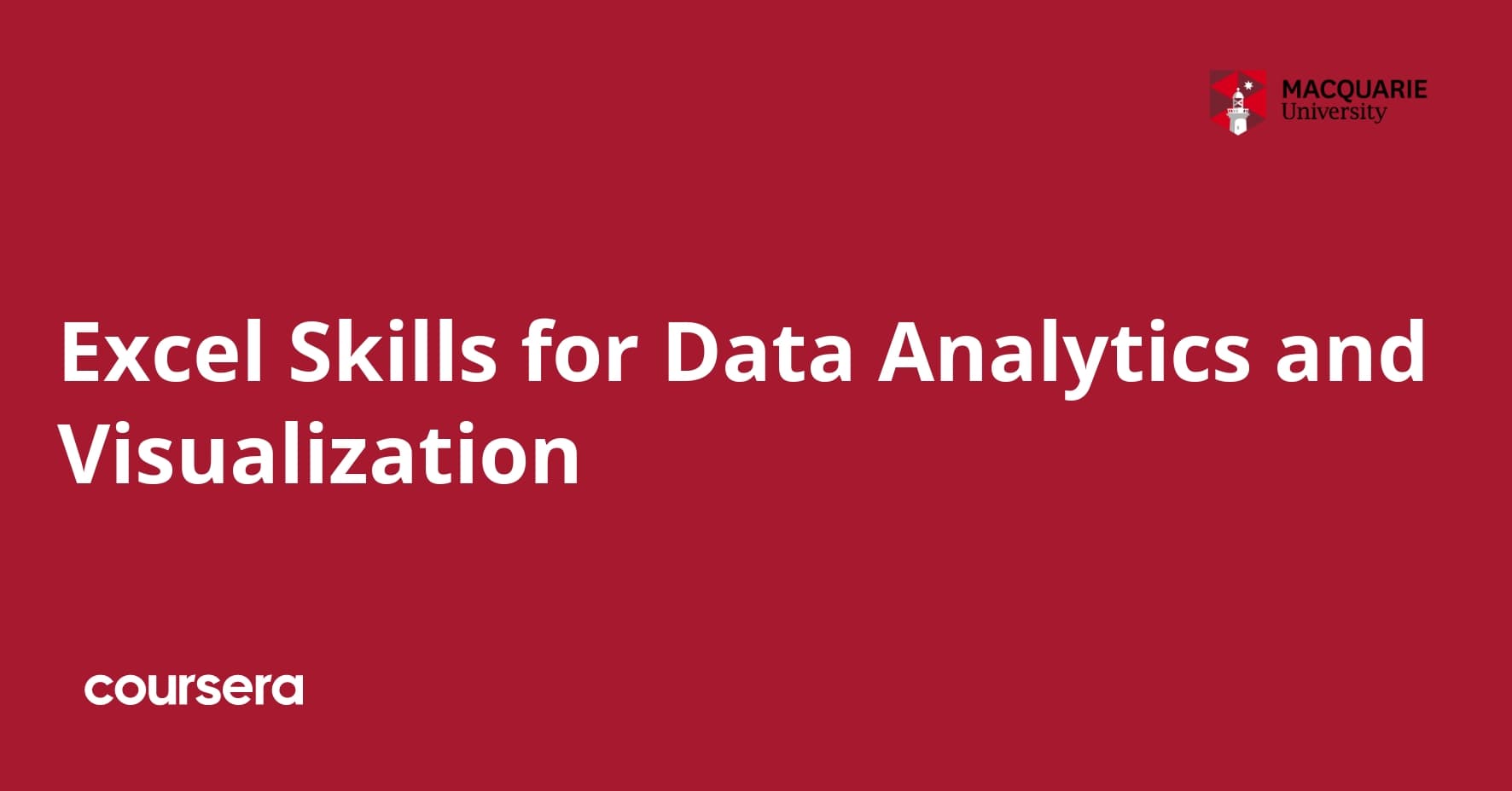 Excel Skills for Data Analytics and Visualization
