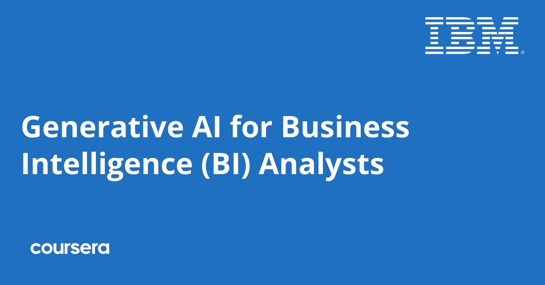 Generative AI for Business Intelligence (BI) Analysts