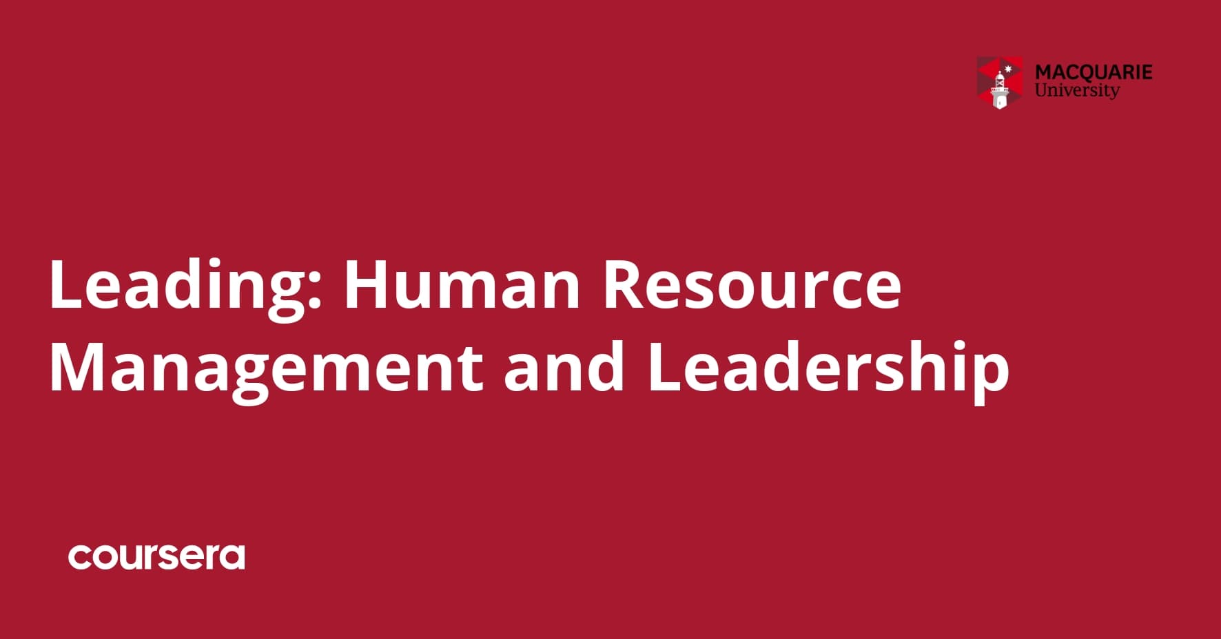 Leading: Human Resource Management and Leadership