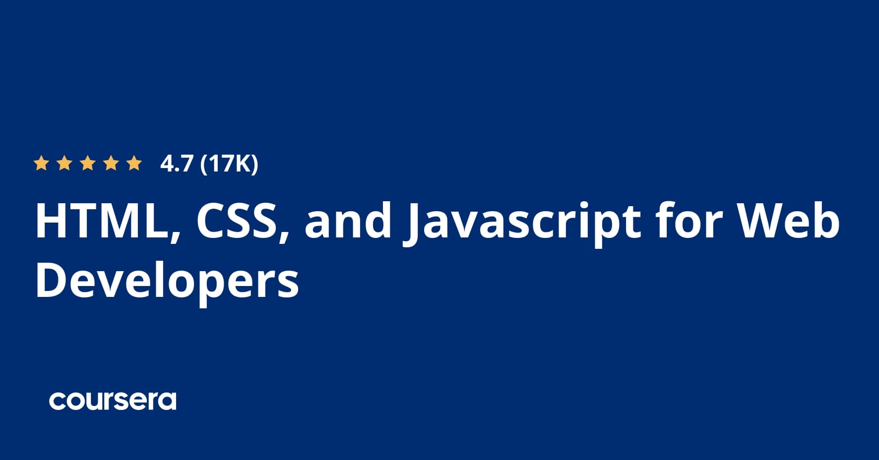 HTML, CSS, and Javascript for Web Developers