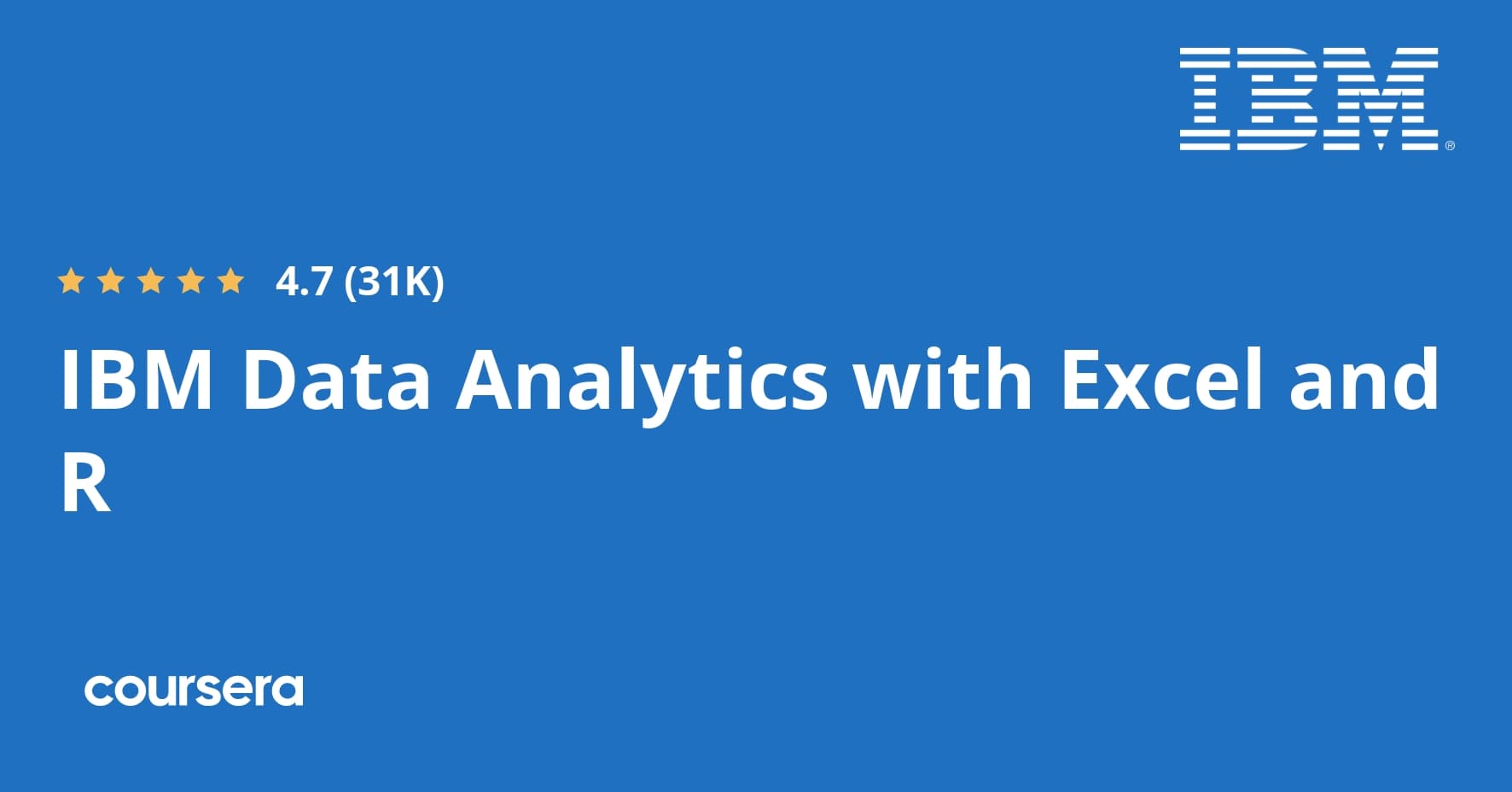IBM Data Analytics with Excel and R