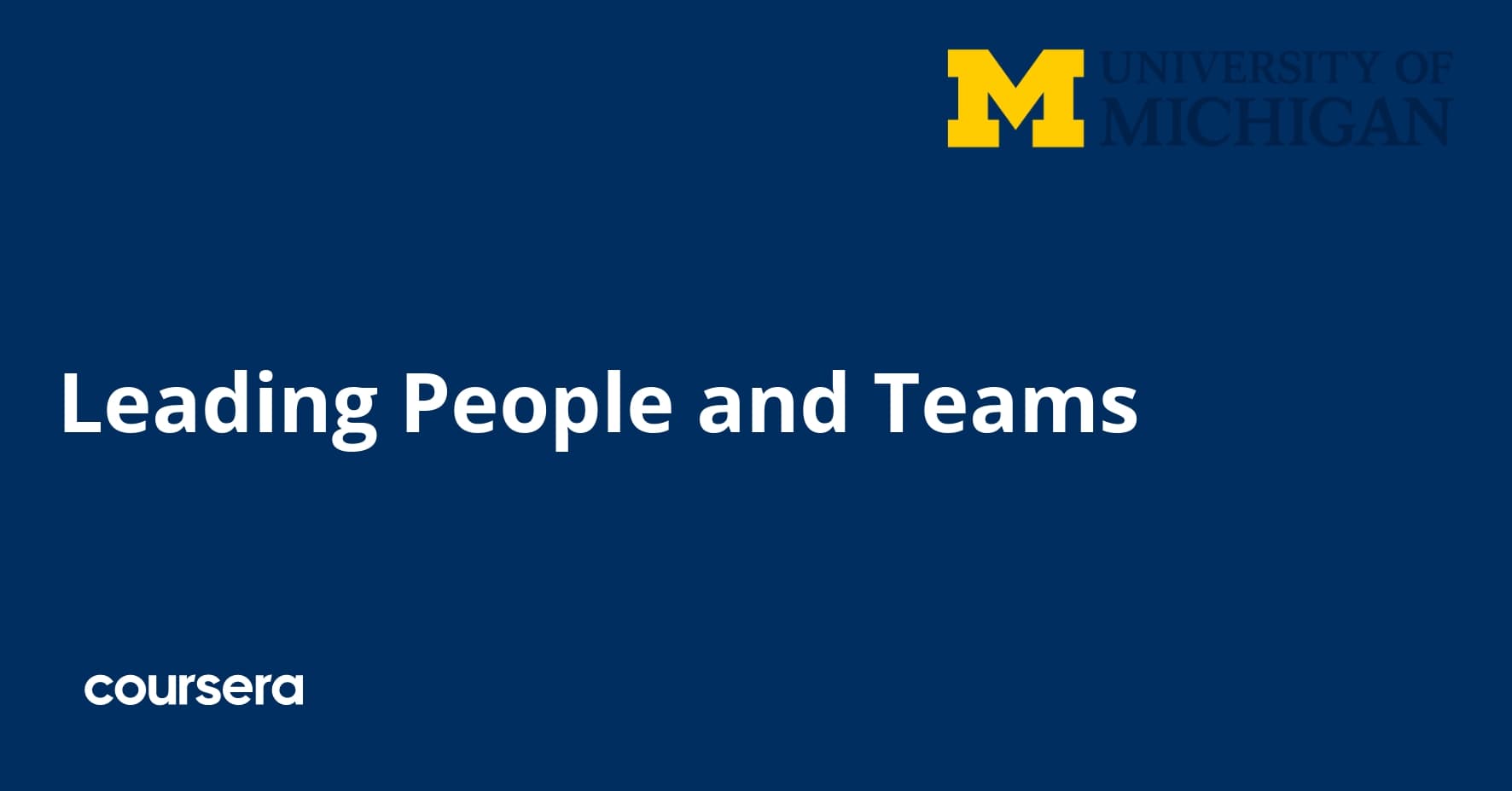 Leading People and Teams