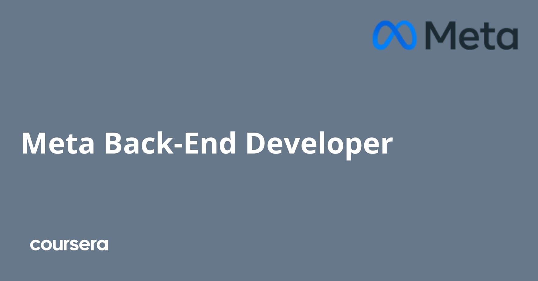 Meta Back-End Developer