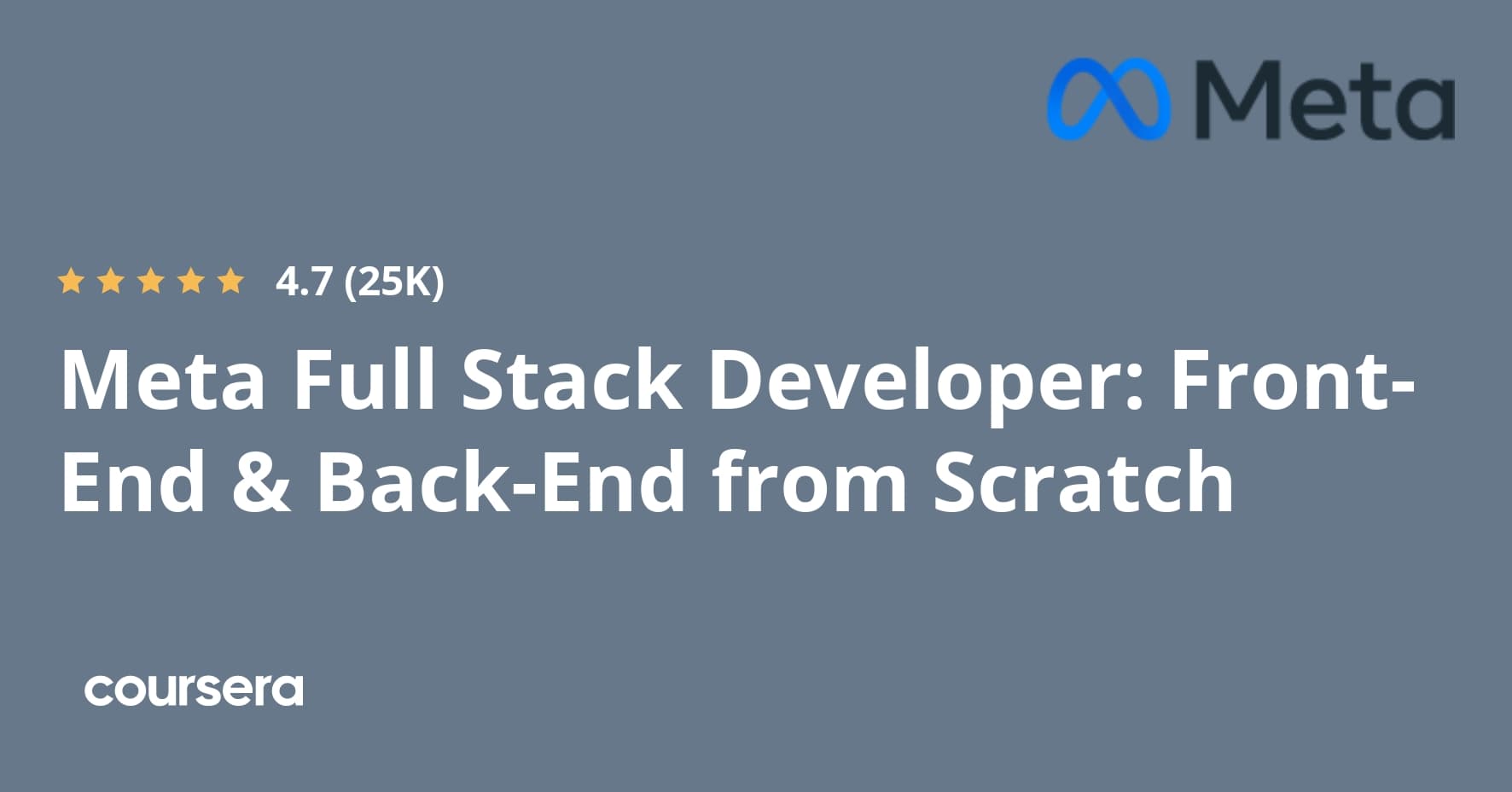 Meta Full Stack Developer: Front-End & Back-End from Scratch