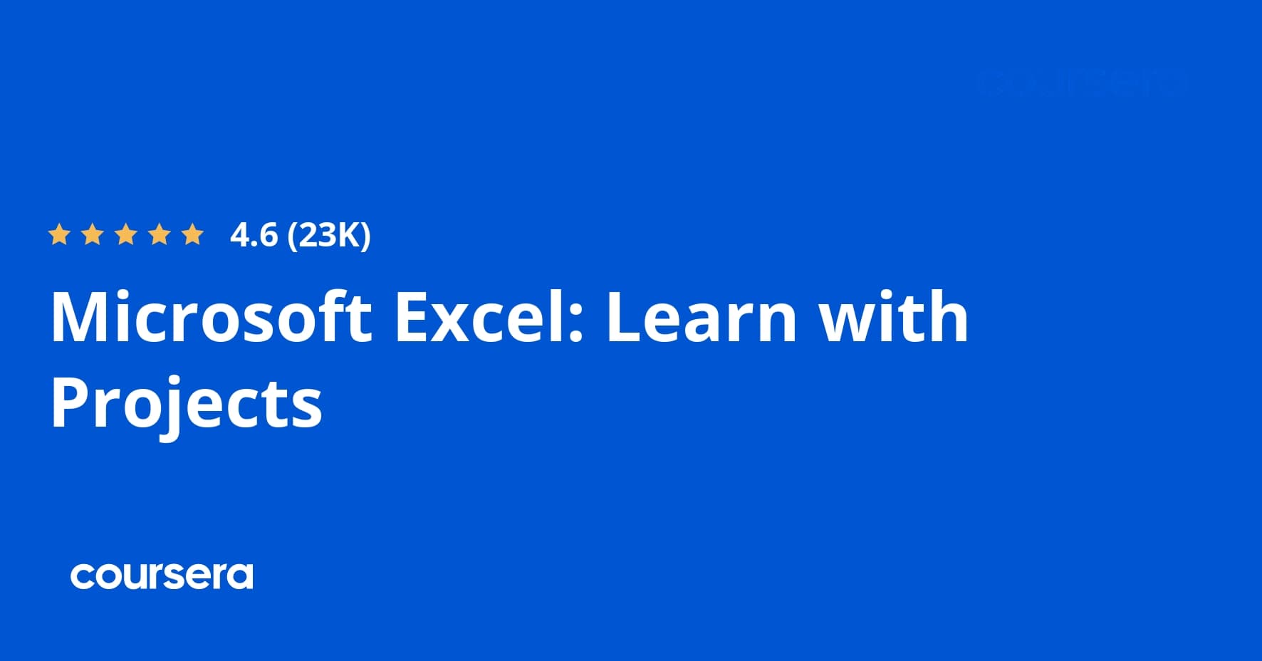 Microsoft Excel: Learn with Projects