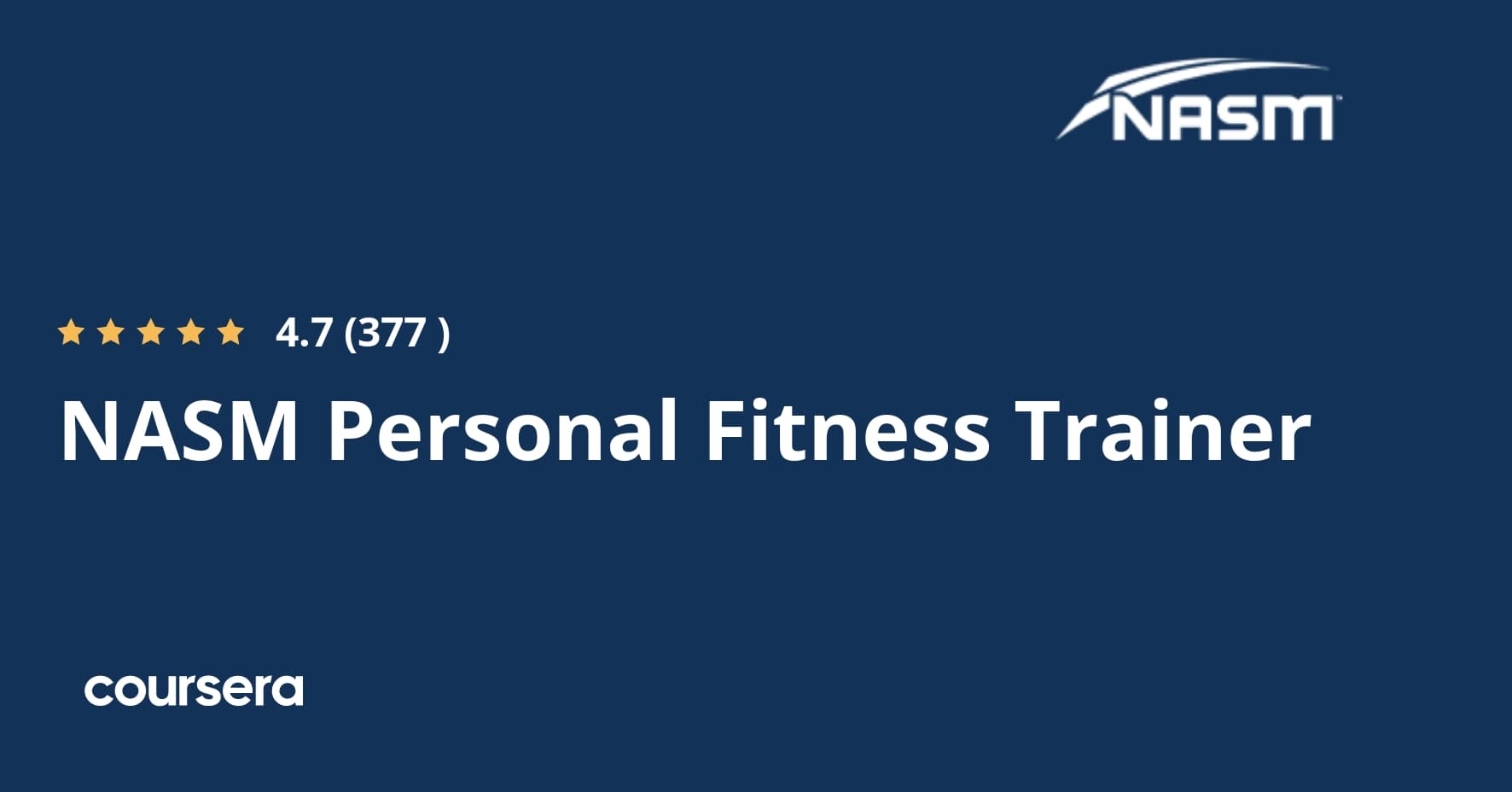 NASM Personal Fitness Trainer