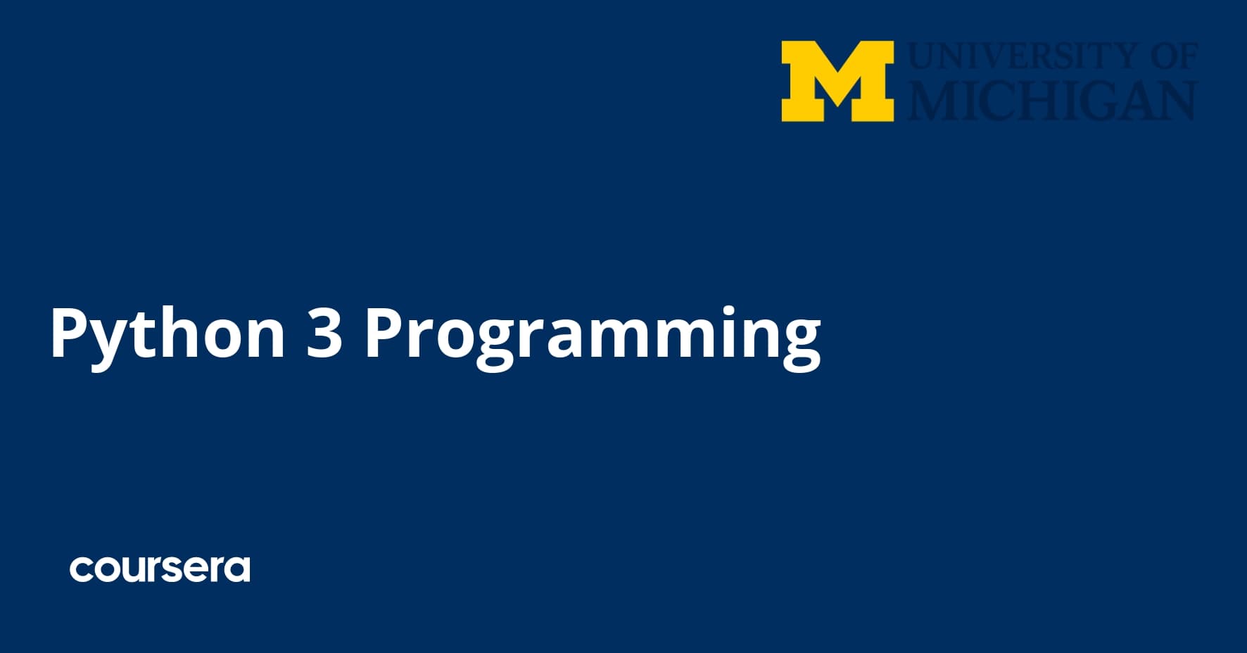 Python 3 Programming