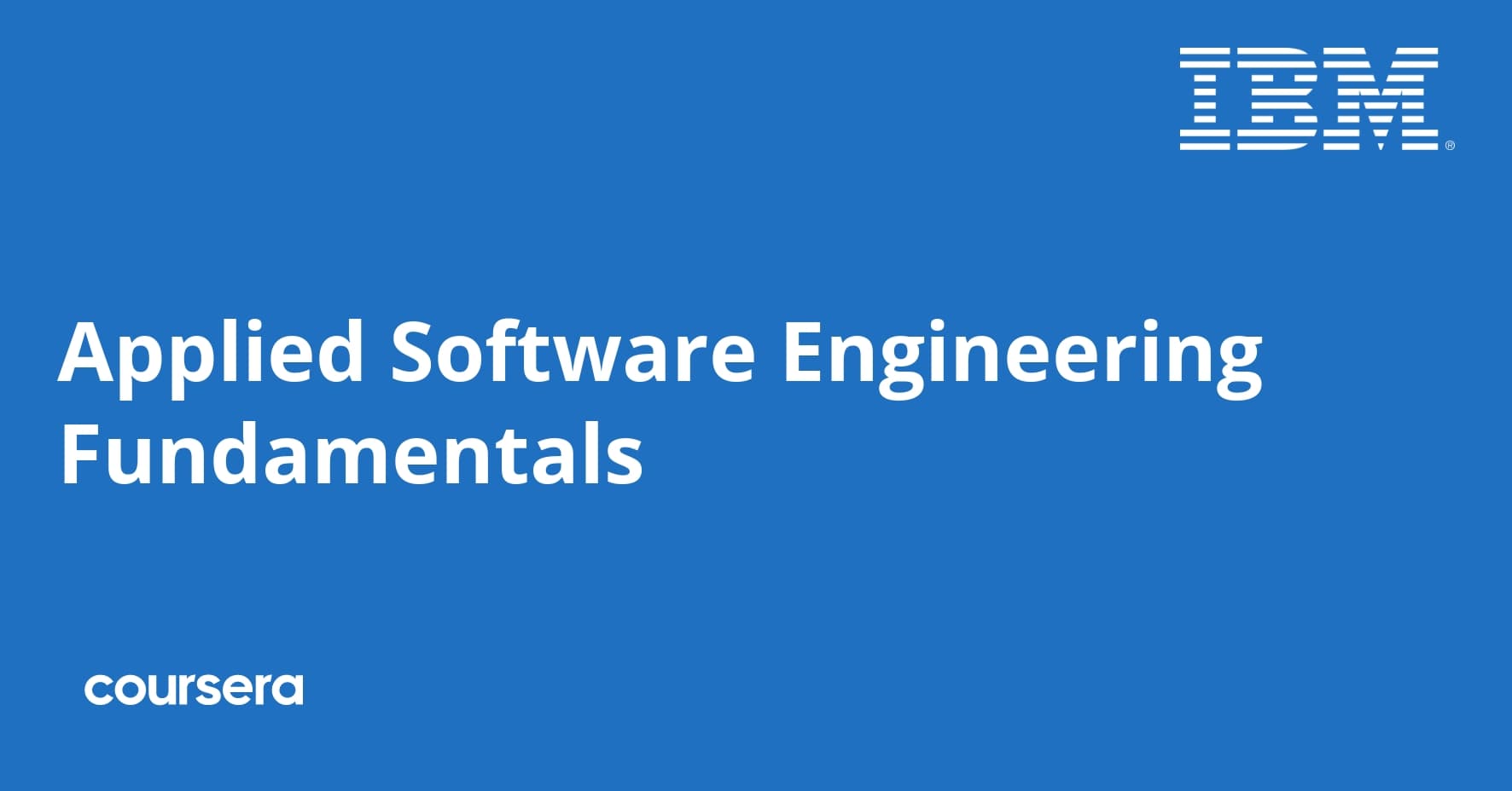 Applied Software Engineering Fundamentals