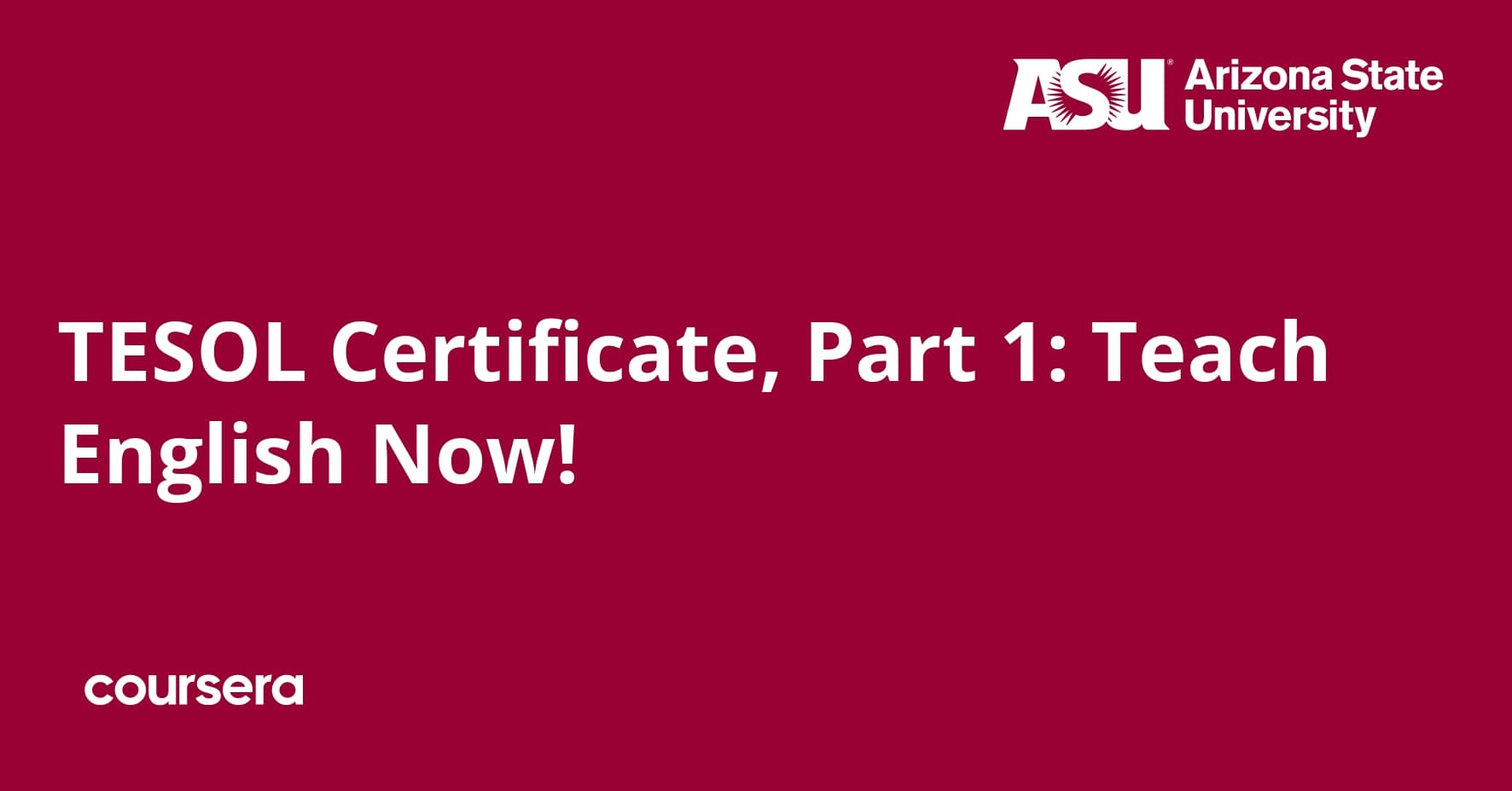 TESOL Certificate, Part 1: Teach English Now!