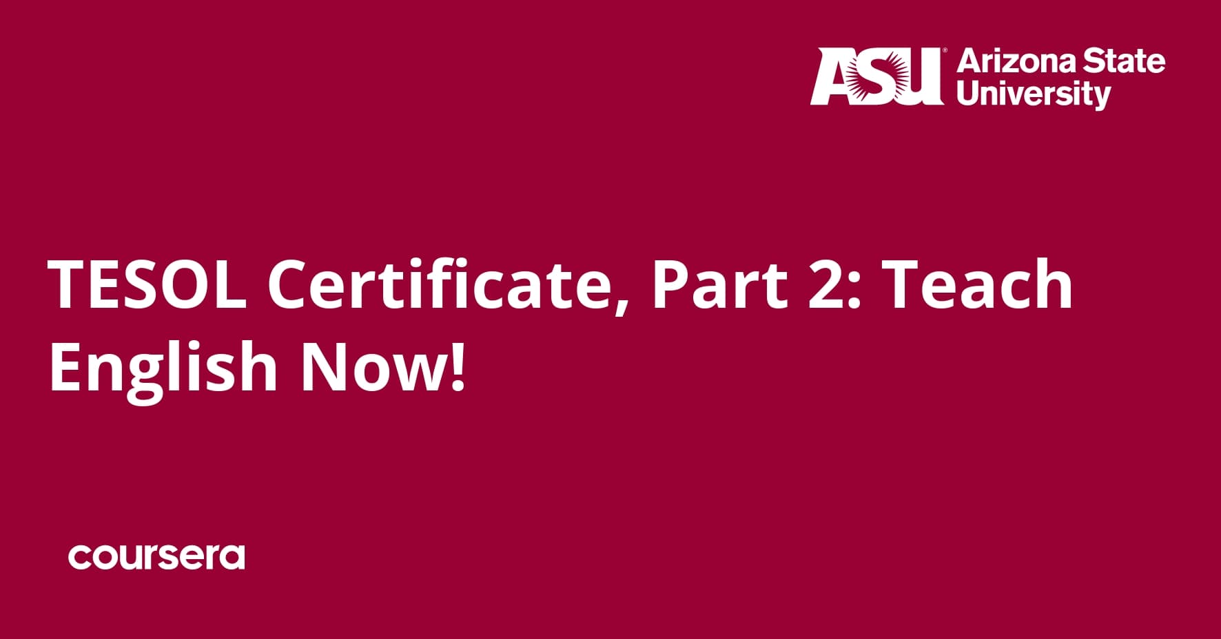 TESOL Certificate, Part 2: Teach English Now!
