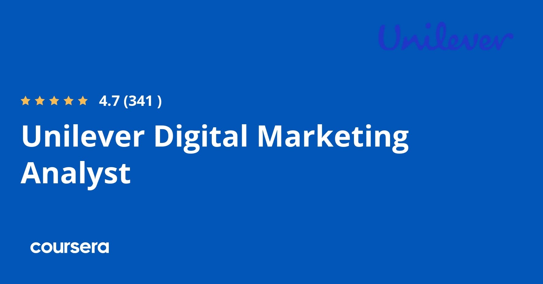Unilever Digital Marketing Analyst