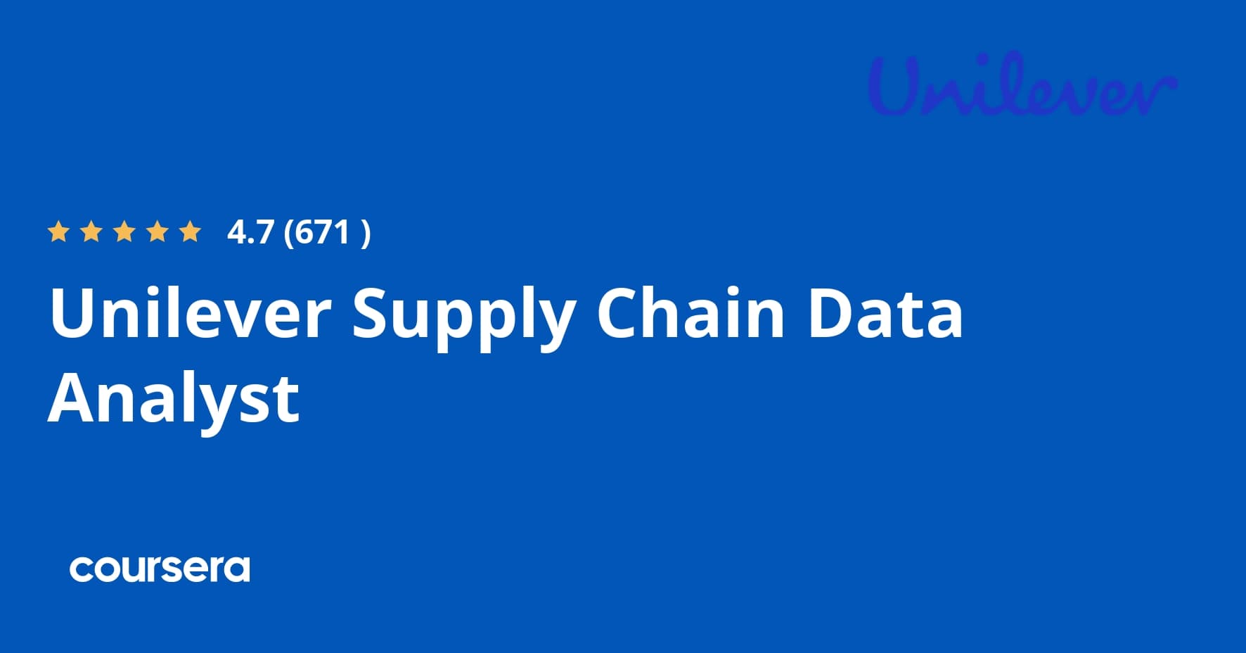 Unilever Supply Chain Data Analyst
