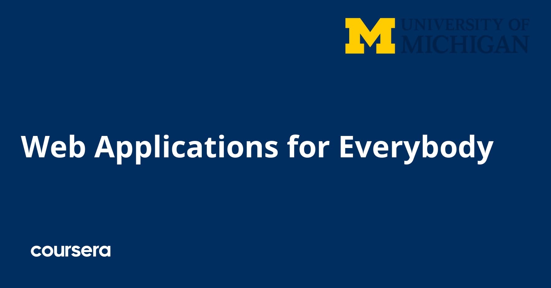 Web Applications for Everybody